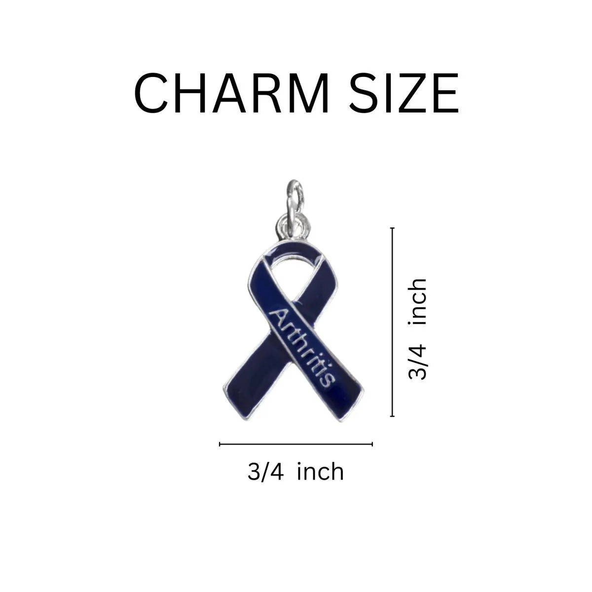 Arthritis Awareness Dark Blue Keychains