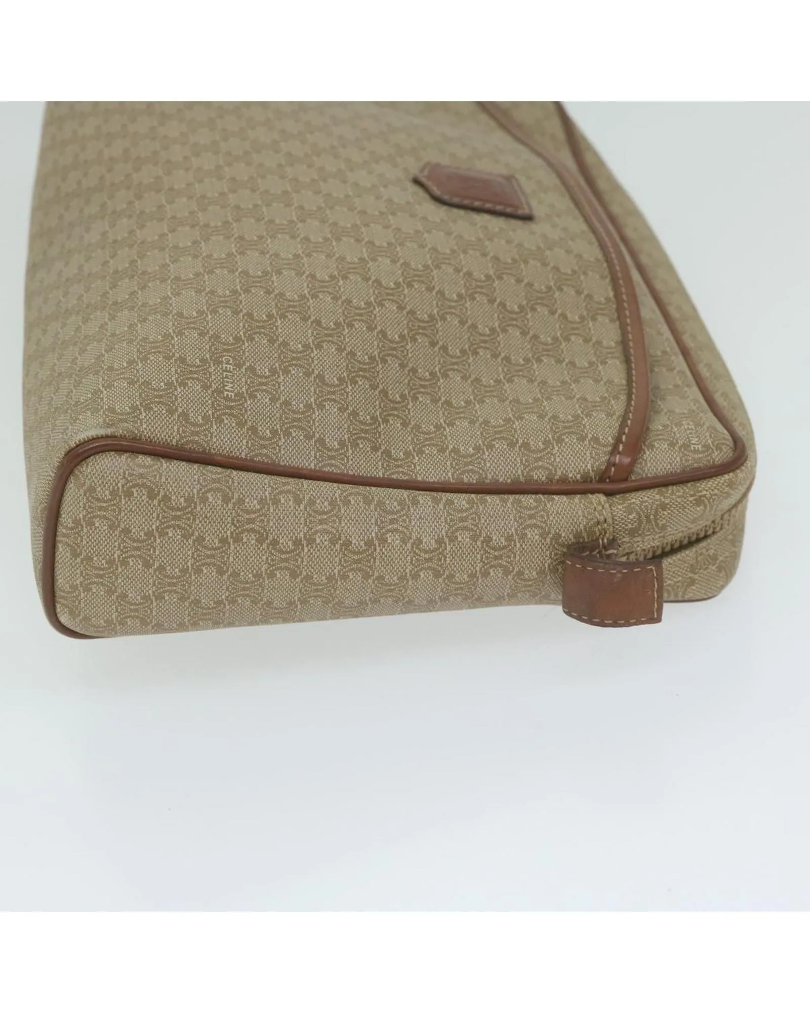 Authentic Beige Macadam Canvas Clutch Bag