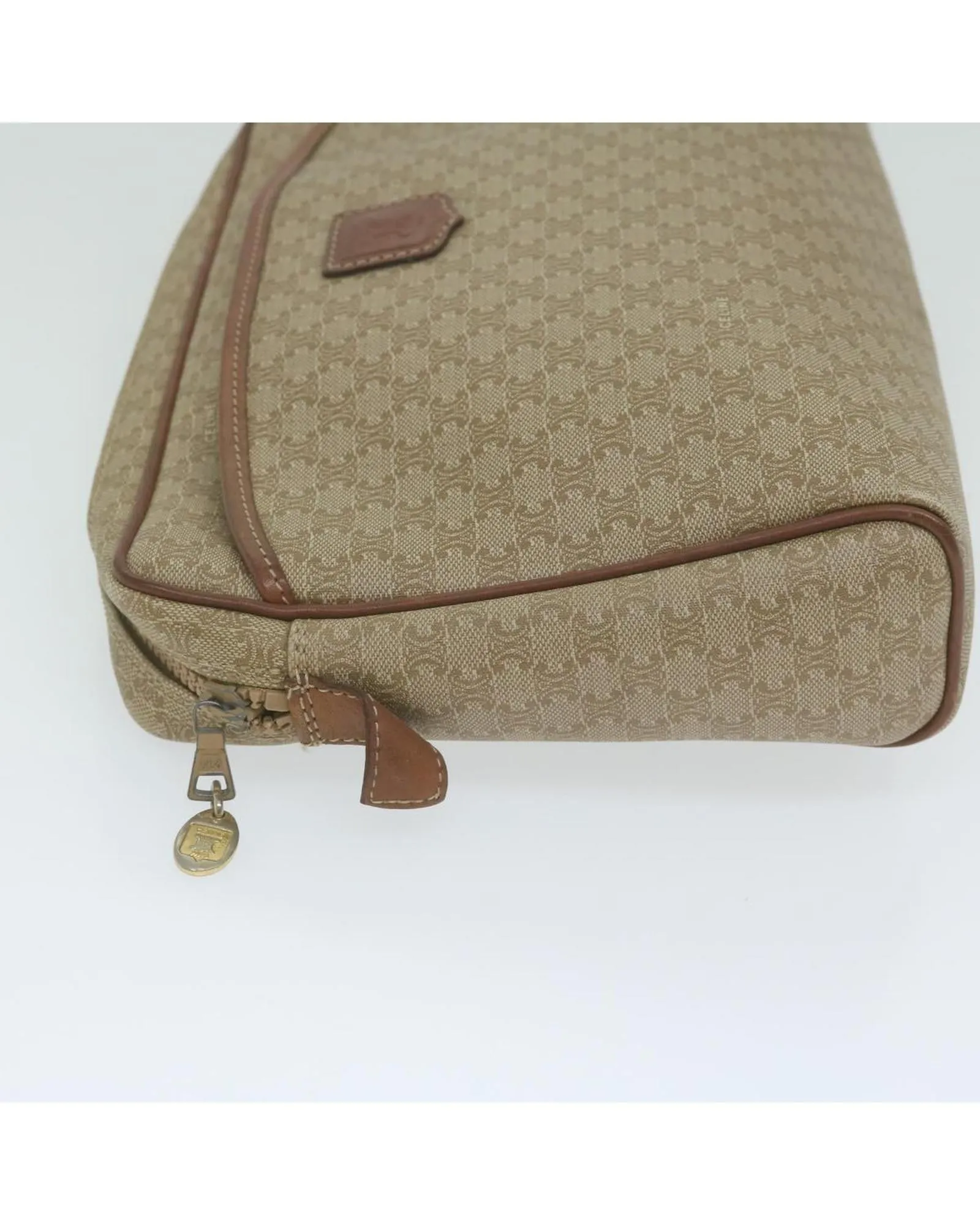 Authentic Beige Macadam Canvas Clutch Bag