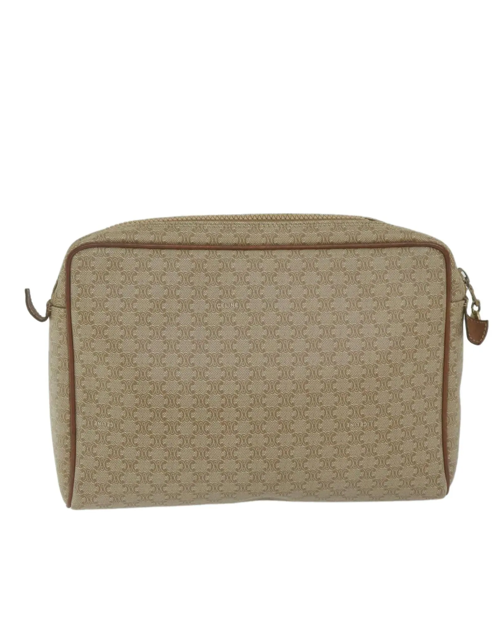 Authentic Beige Macadam Canvas Clutch Bag