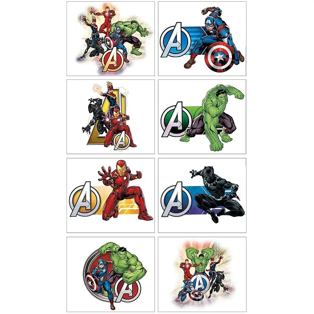 Avengers Powers Unite Tattoos - 8 Pkt