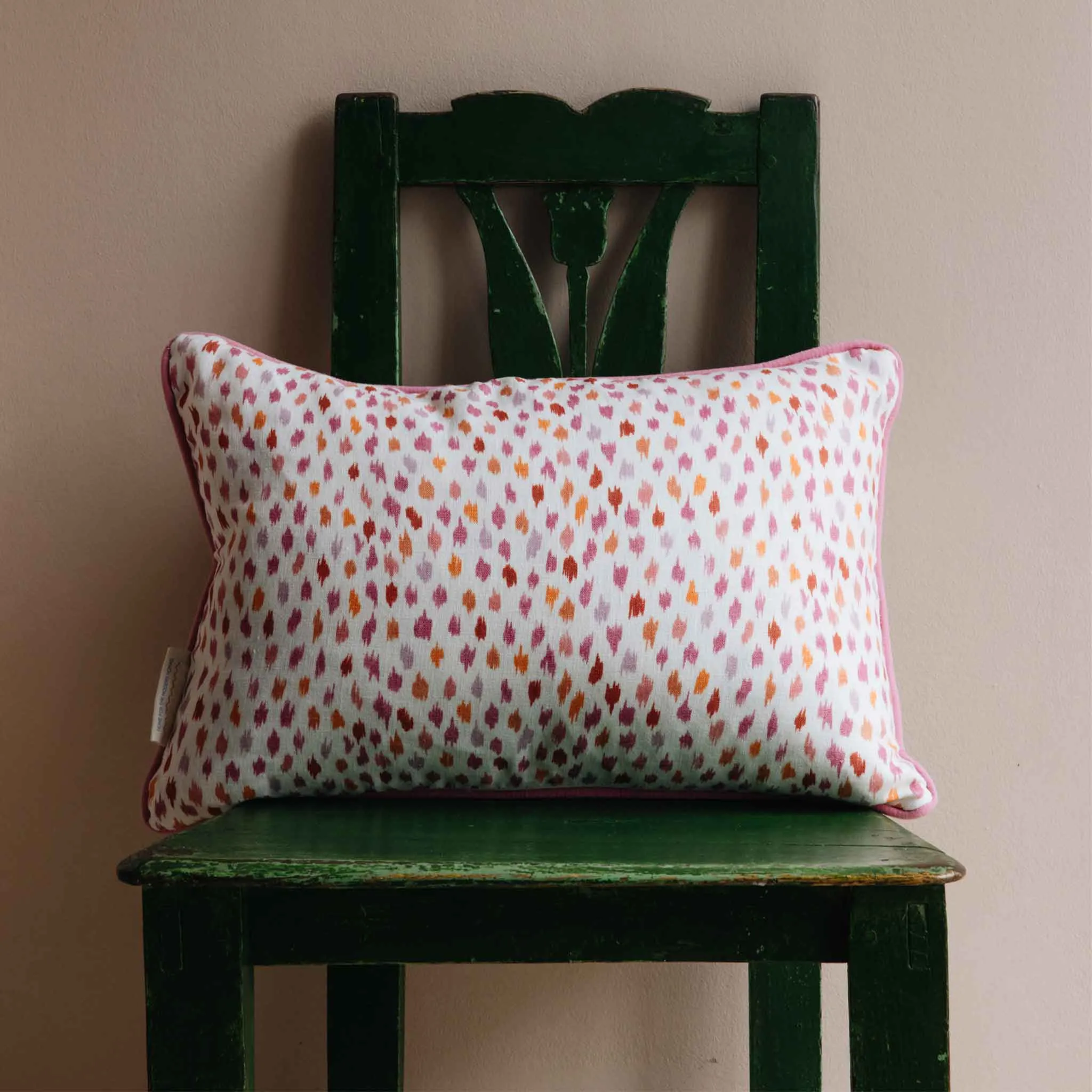 Baby Colebrook/Cara Pink Orange Oblong Cushion