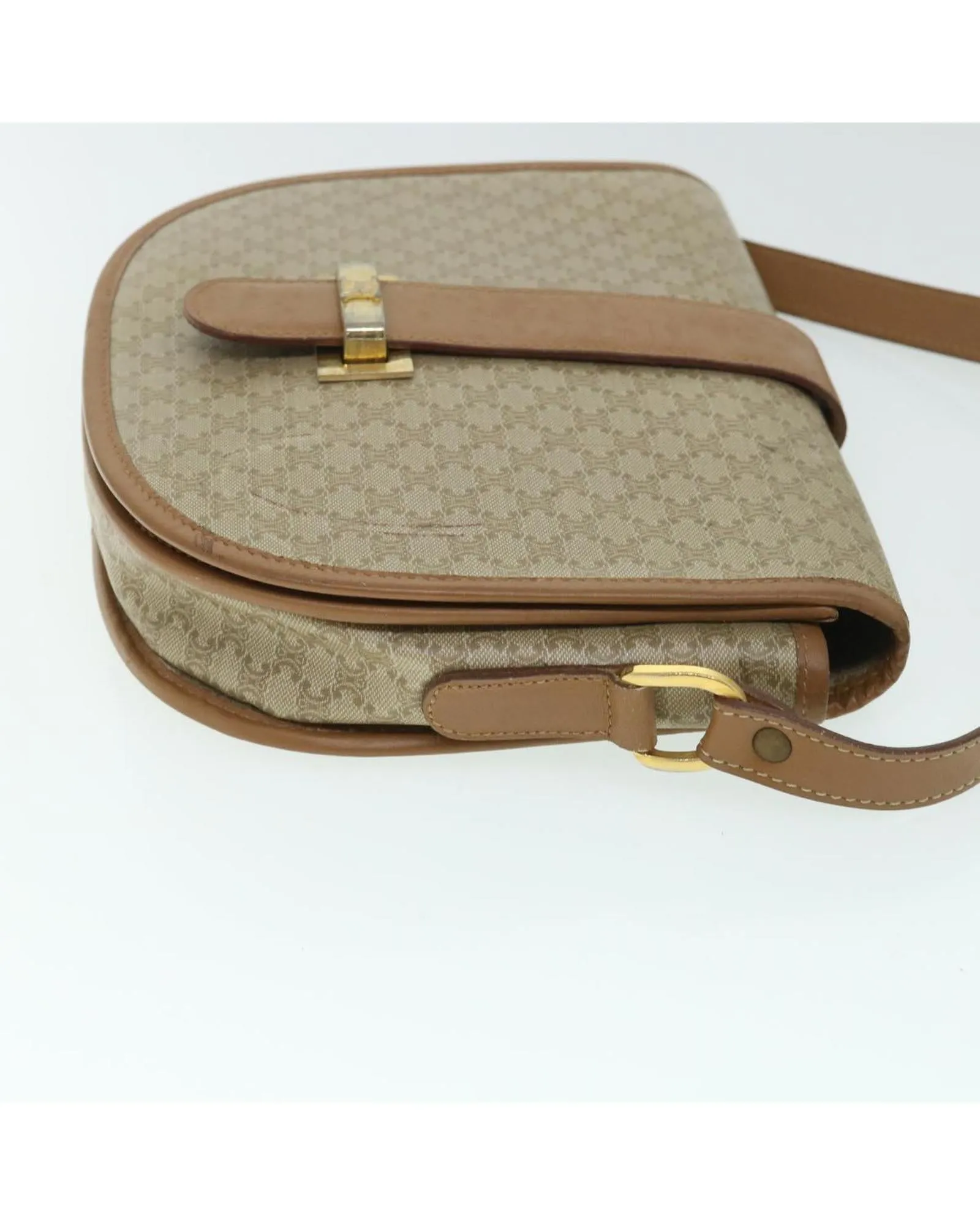 Beige Canvas Shoulder Bag