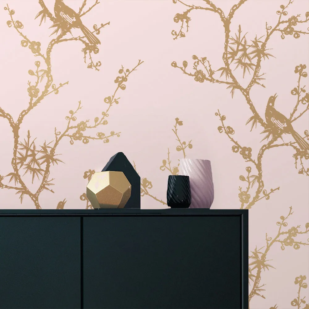 Bird Watching Peel and Stick Wallpaper By Cynthia Rowley