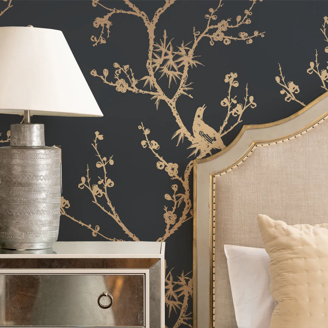 Bird Watching Peel and Stick Wallpaper By Cynthia Rowley