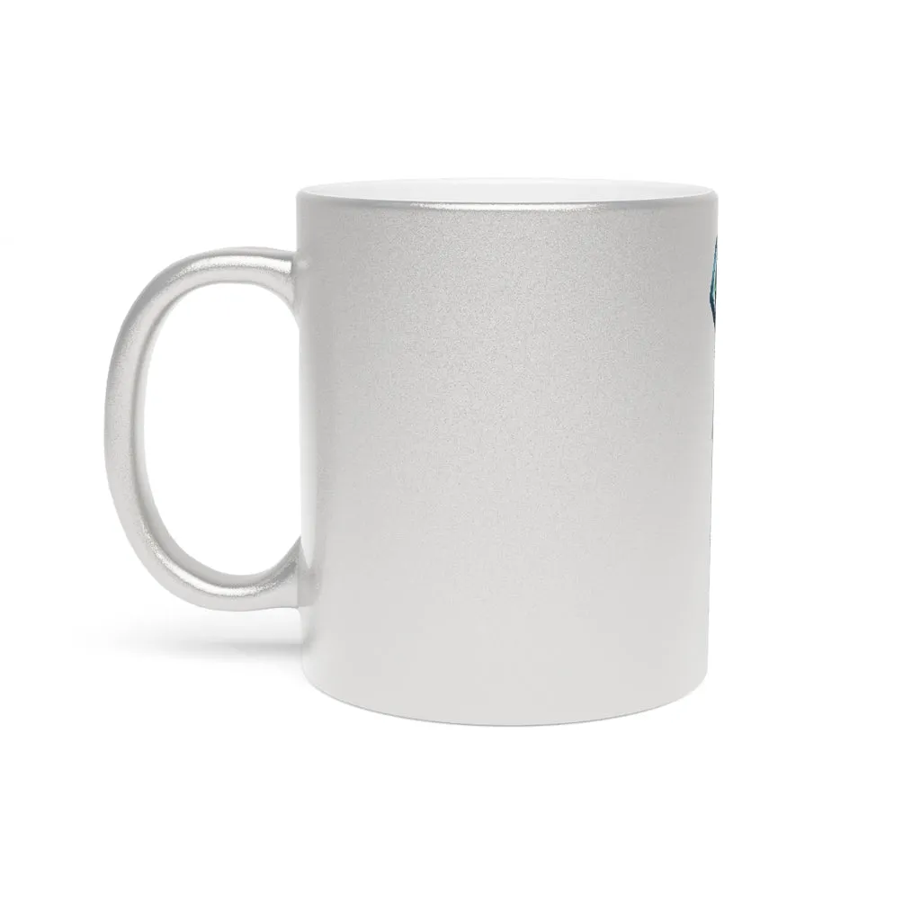 Blue Staff Metallic Mug (Silver / Gold)