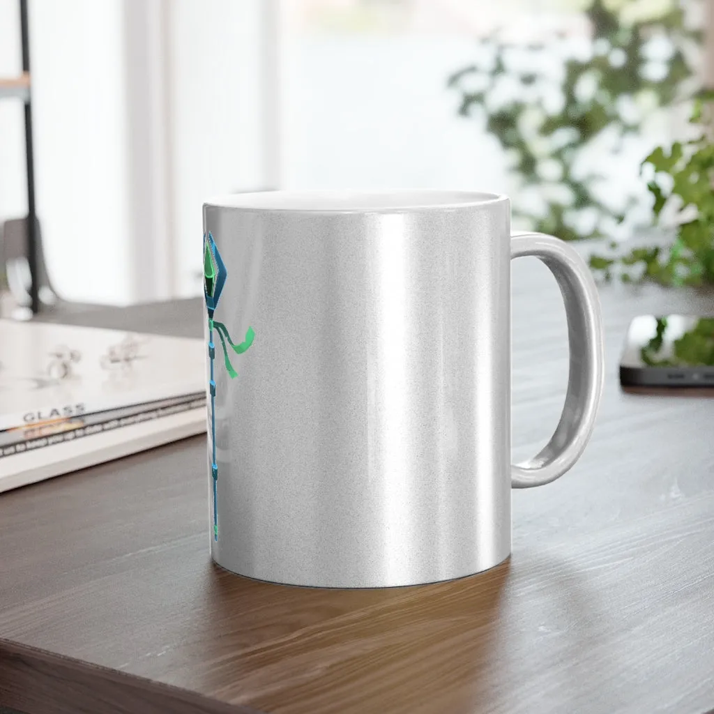 Blue Staff Metallic Mug (Silver / Gold)