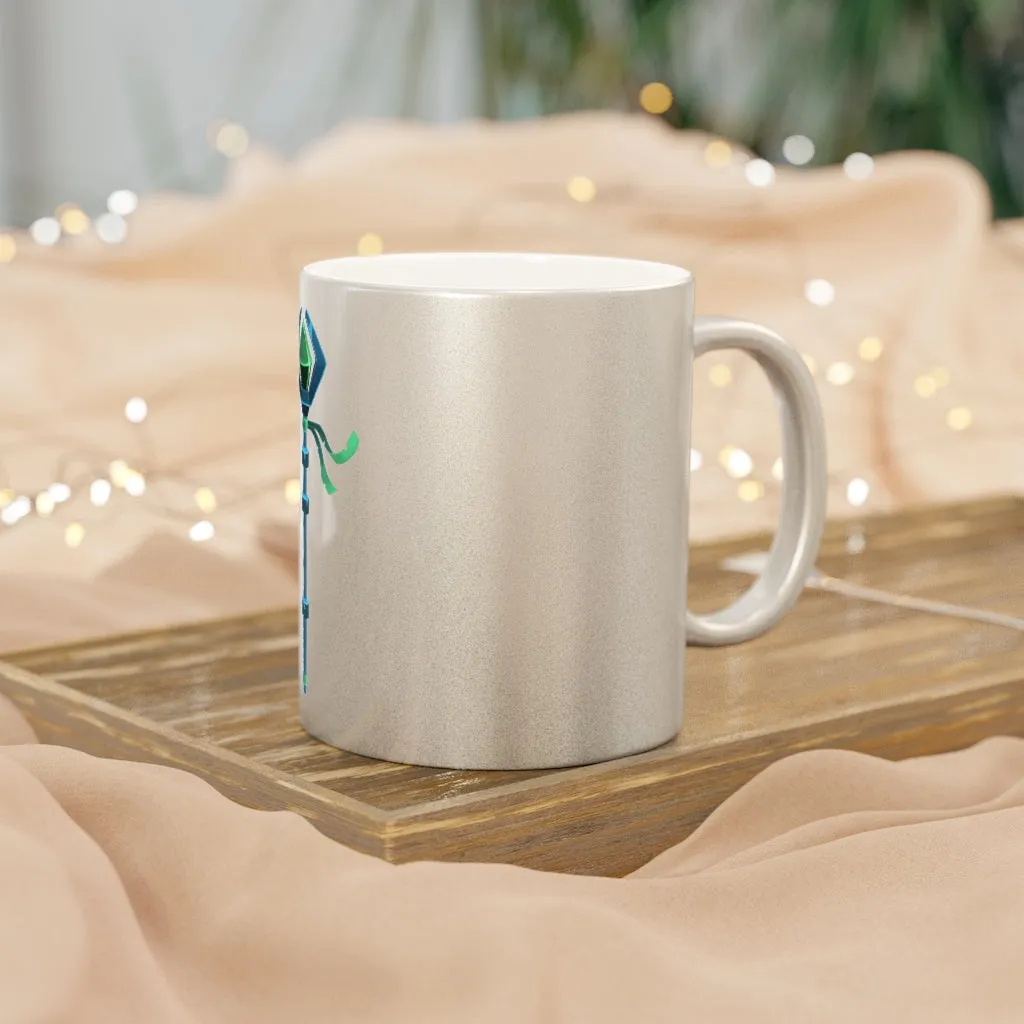 Blue Staff Metallic Mug (Silver / Gold)