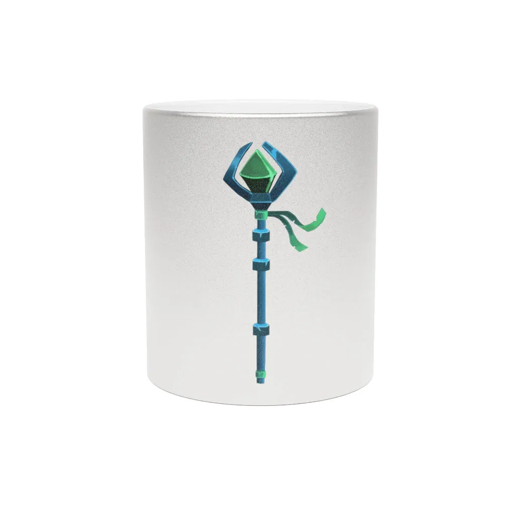 Blue Staff Metallic Mug (Silver / Gold)