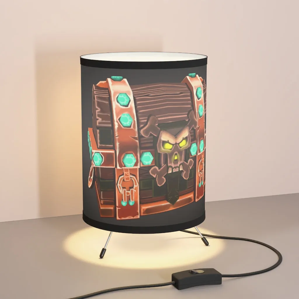 Bone Chest Tripod Lamp with High-Res Printed Shade, US/CA plug