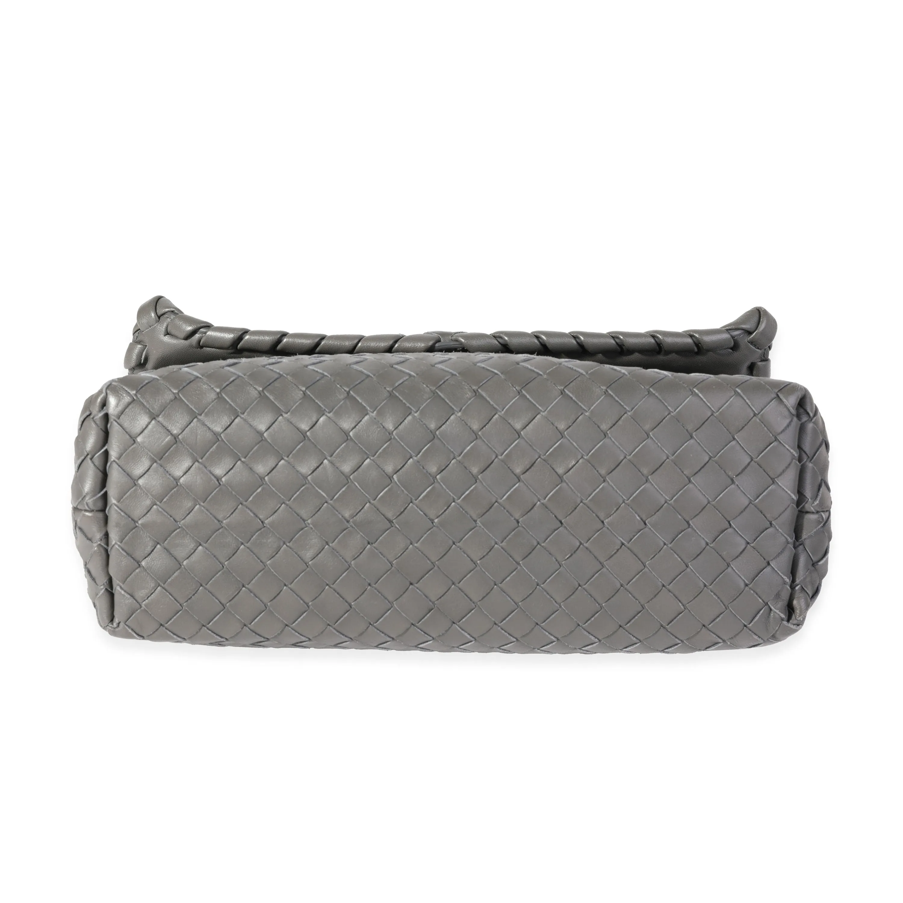 Bottega Veneta Gray Intrecciato Leather Olimpia Bag