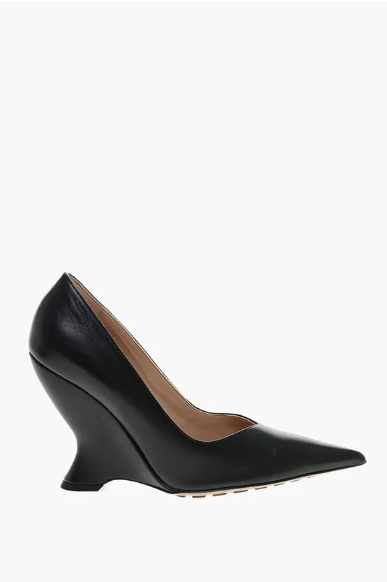 Bottega Veneta Leather PUNTA Wedge Pumps