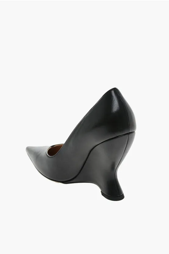 Bottega Veneta Leather PUNTA Wedge Pumps