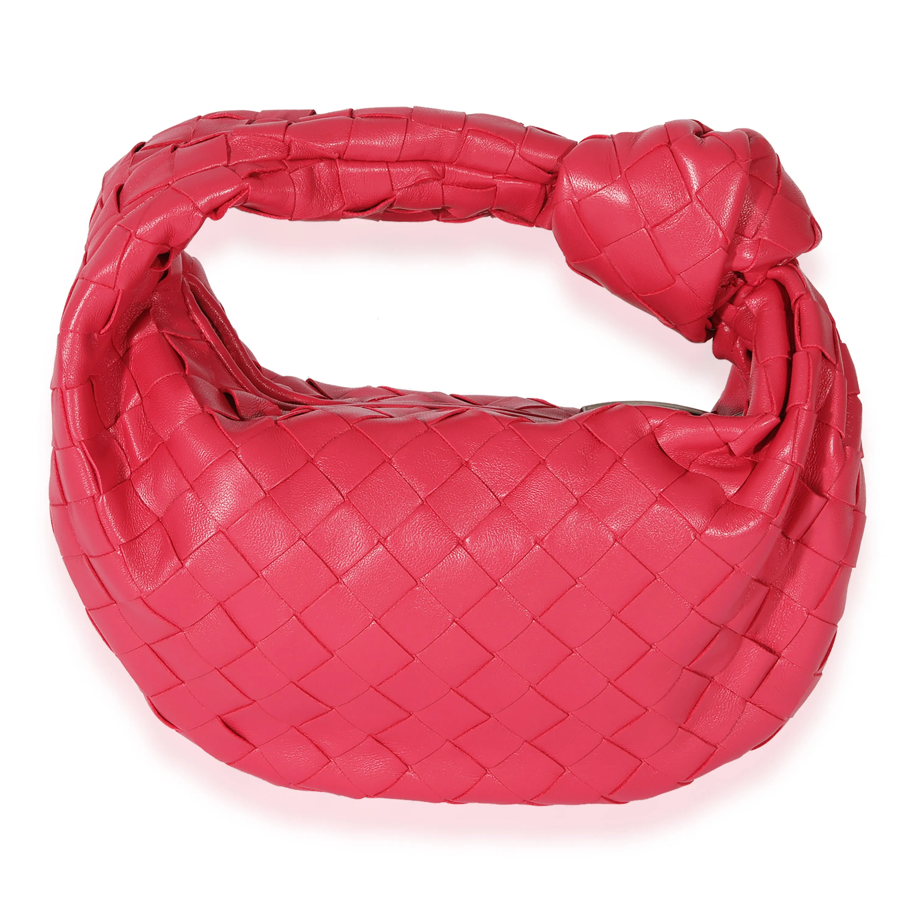 Bottega Veneta Pink Intrecciato Leather Mini Jodie