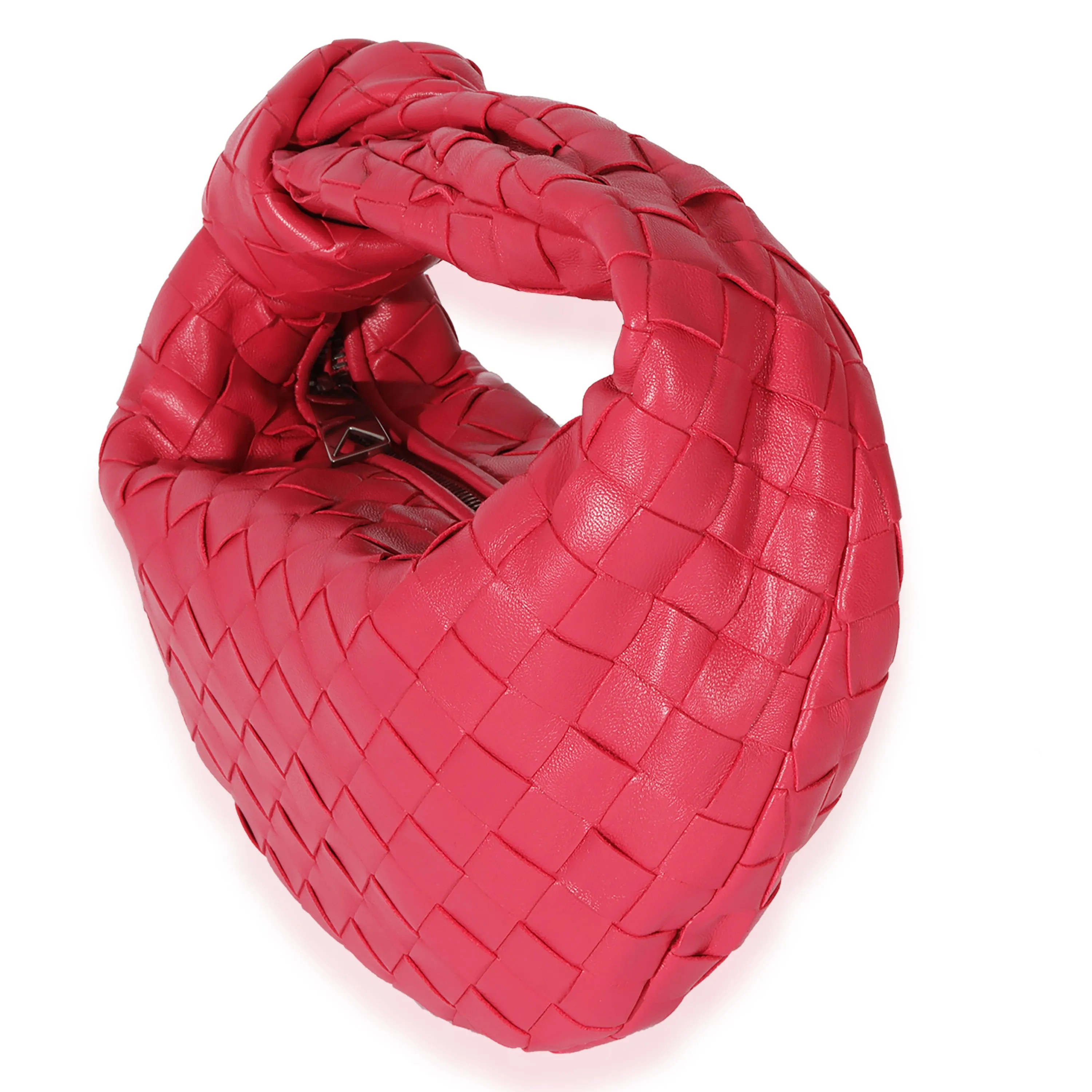 Bottega Veneta Pink Intrecciato Leather Mini Jodie