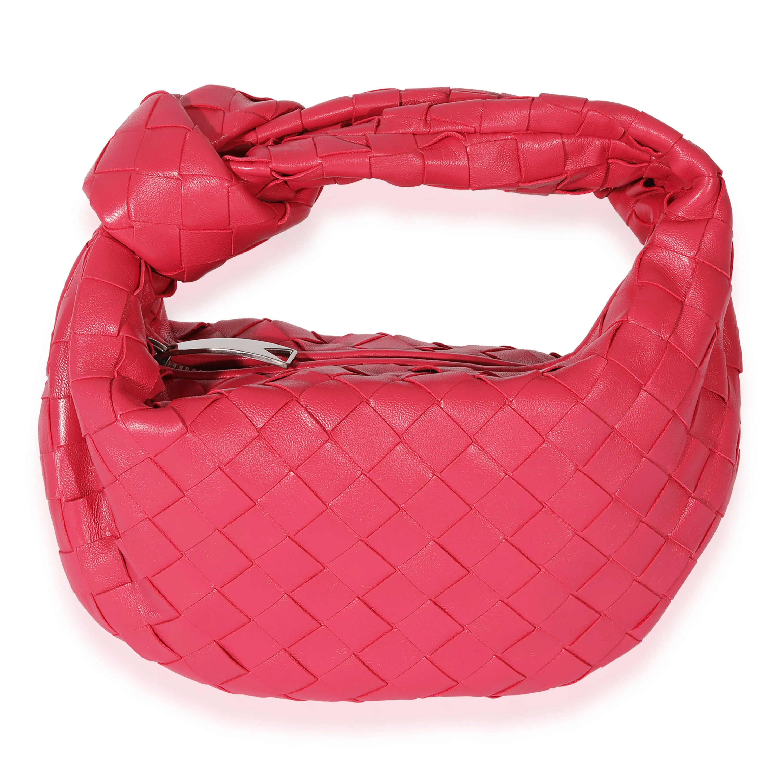 Bottega Veneta Pink Intrecciato Leather Mini Jodie