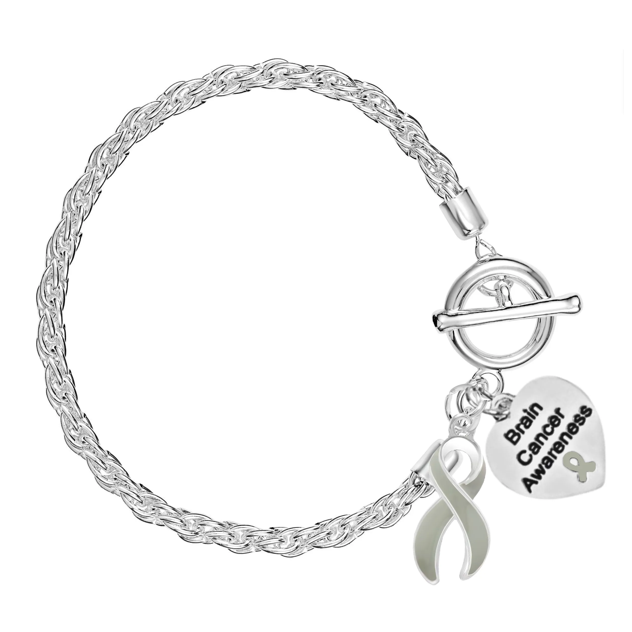 Brain Cancer Gray Ribbon Rope Bracelets