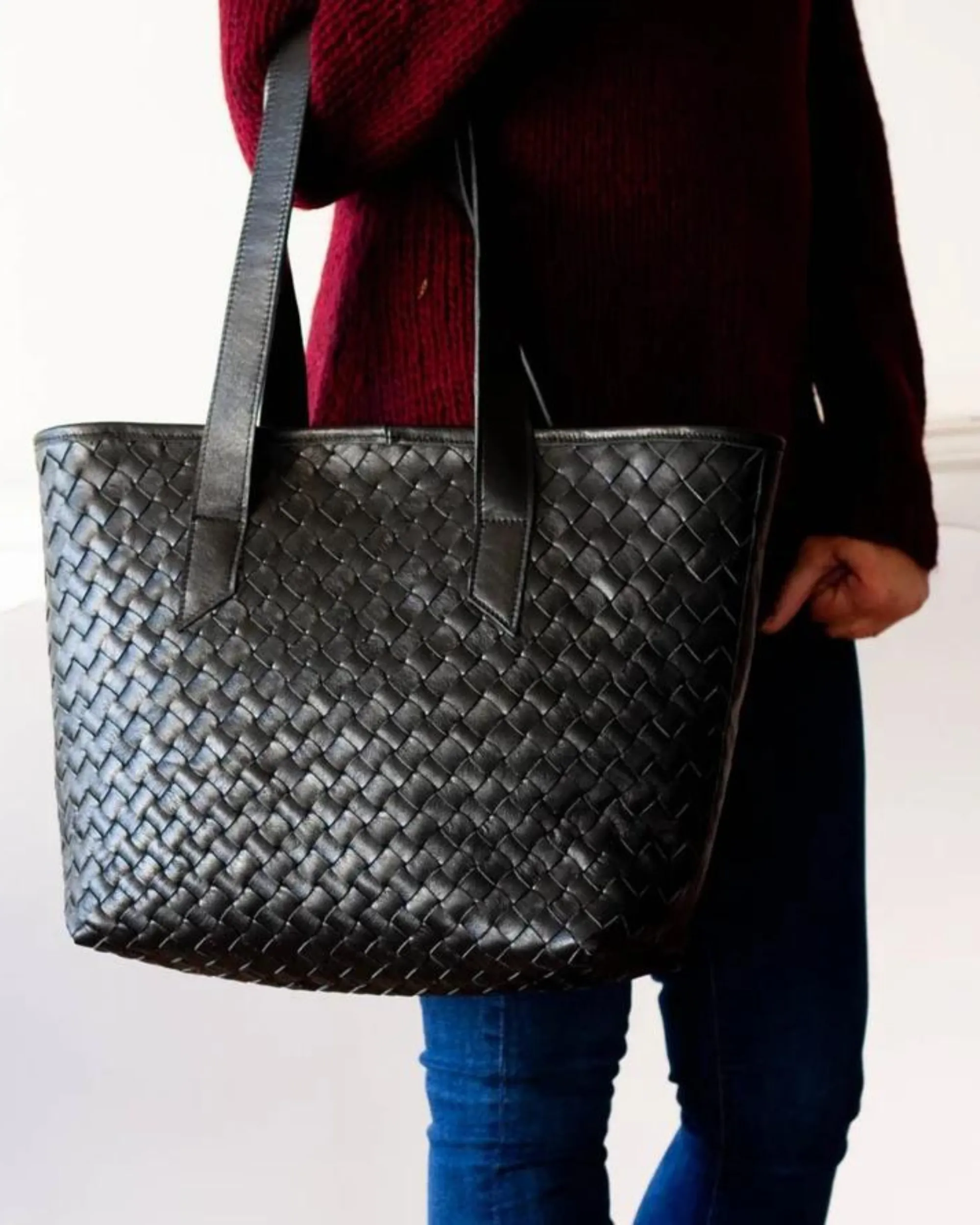 Calisto Handwoven Tote | Black