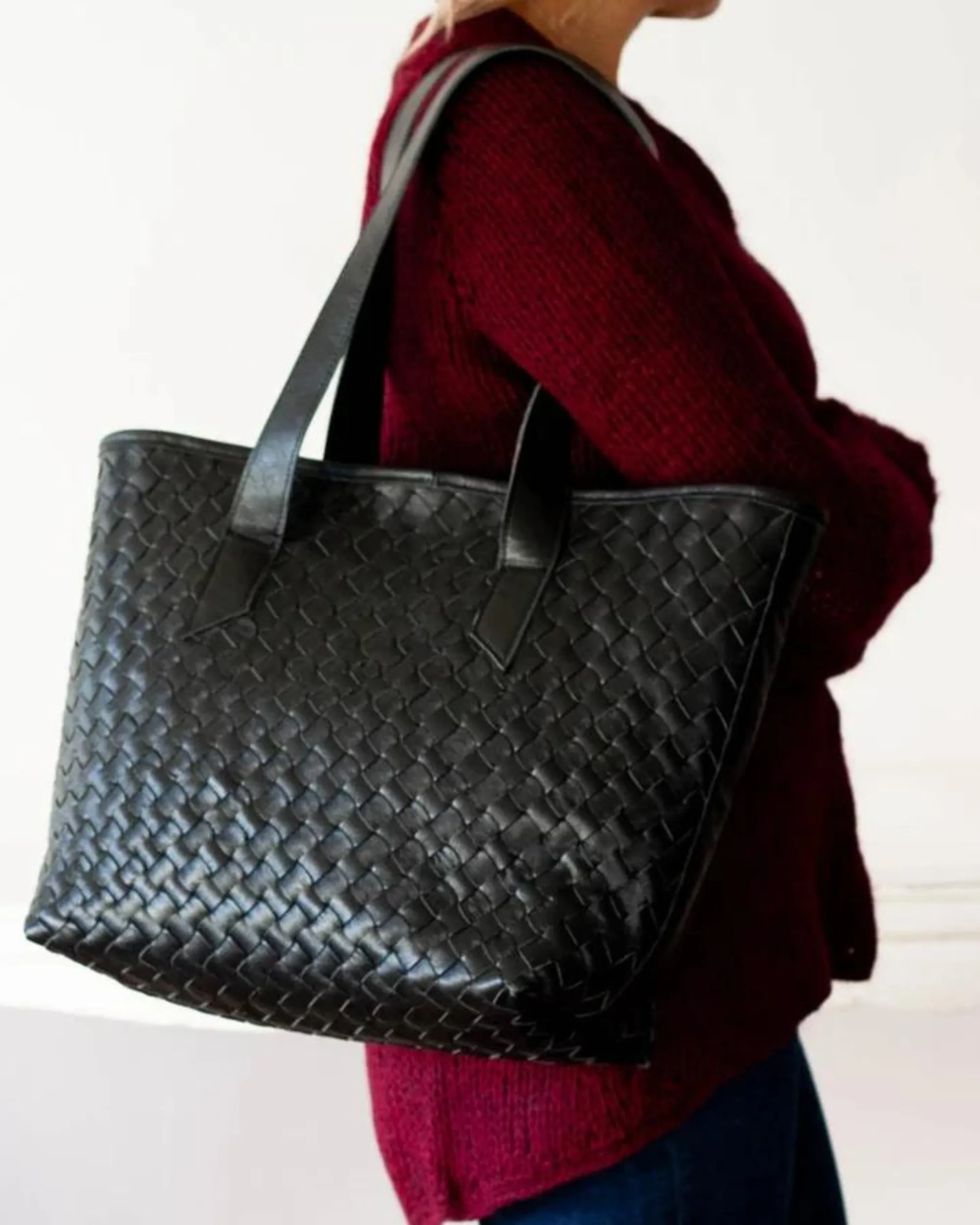 Calisto Handwoven Tote | Black