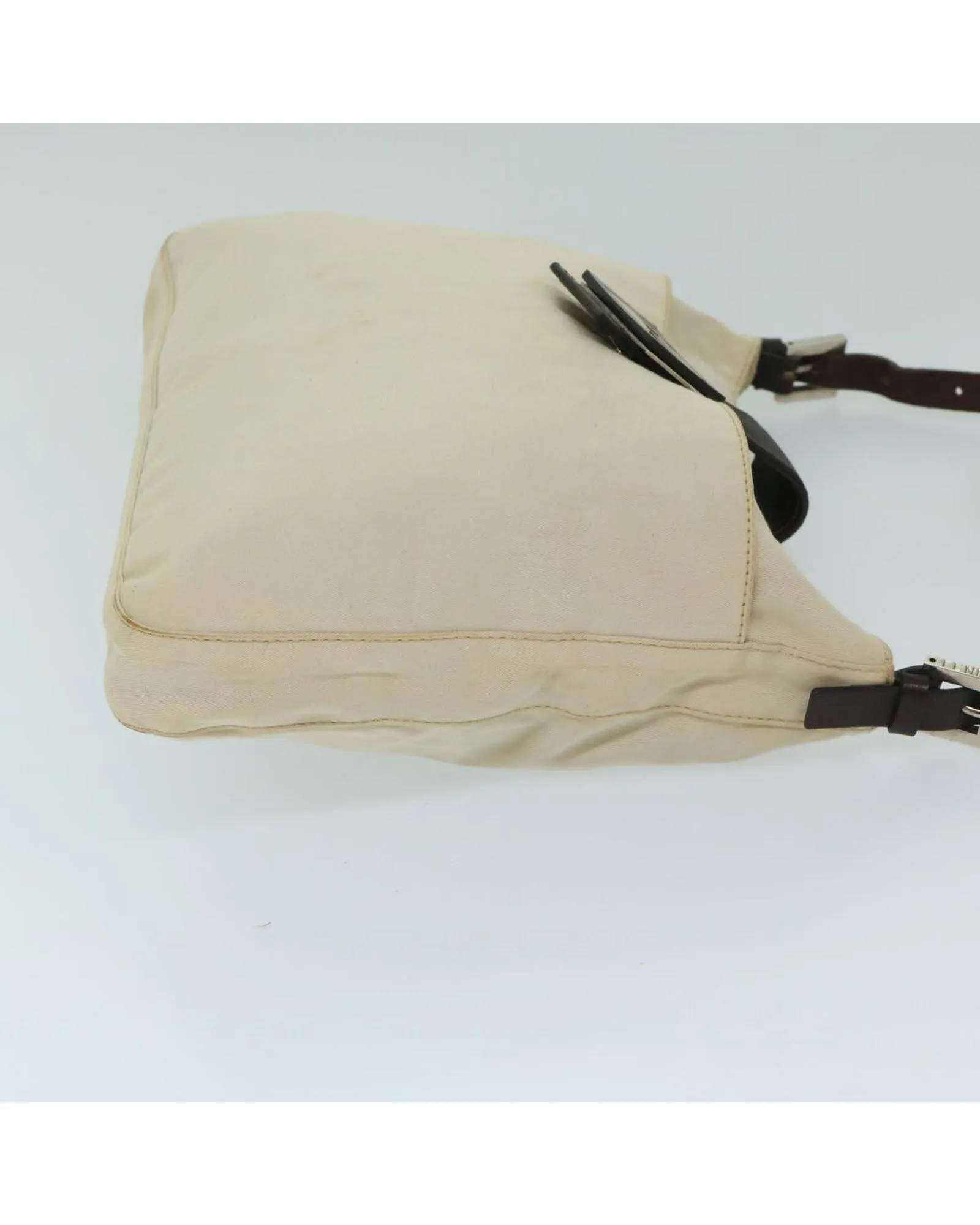 Canvas Beige Shoulder Bag with Dust Bag - Italy Made