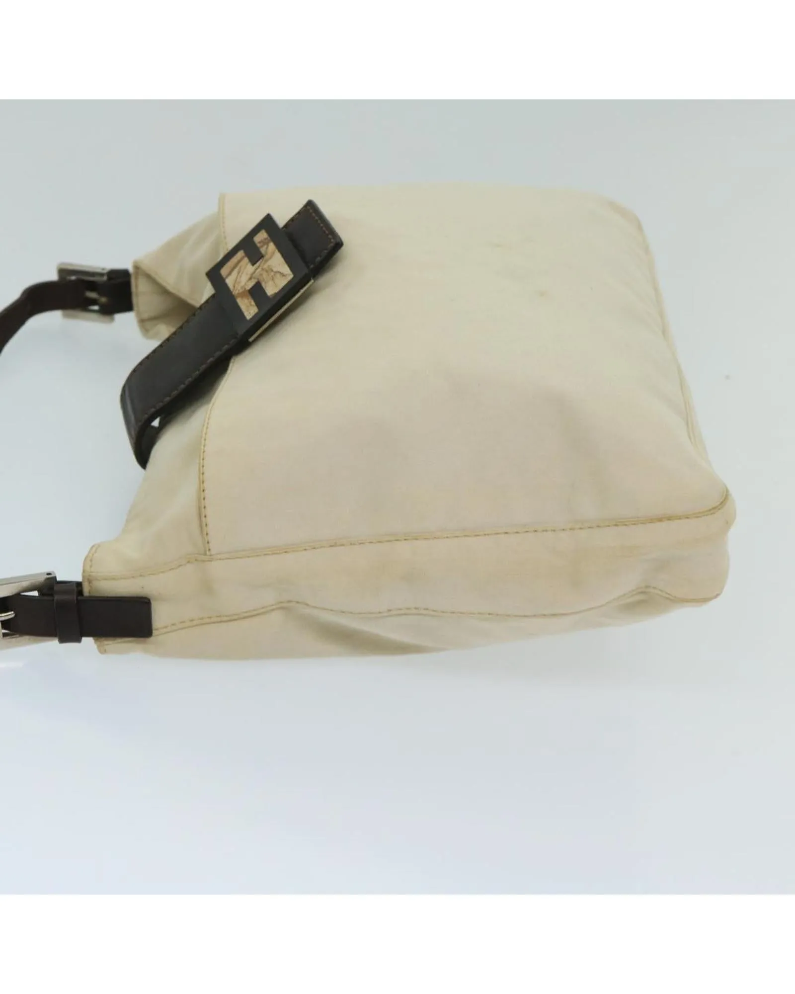 Canvas Beige Shoulder Bag with Dust Bag - Italy Made