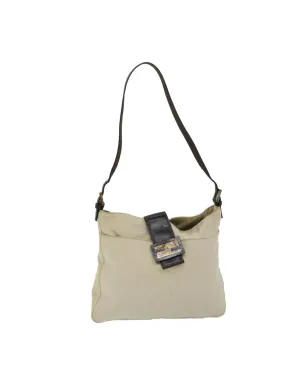 Canvas Beige Shoulder Bag with Dust Bag - Italy Made