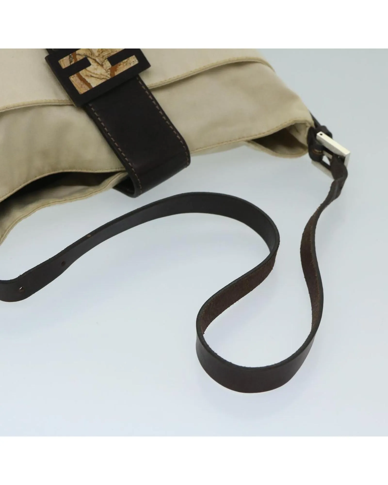 Canvas Beige Shoulder Bag with Dust Bag - Italy Made