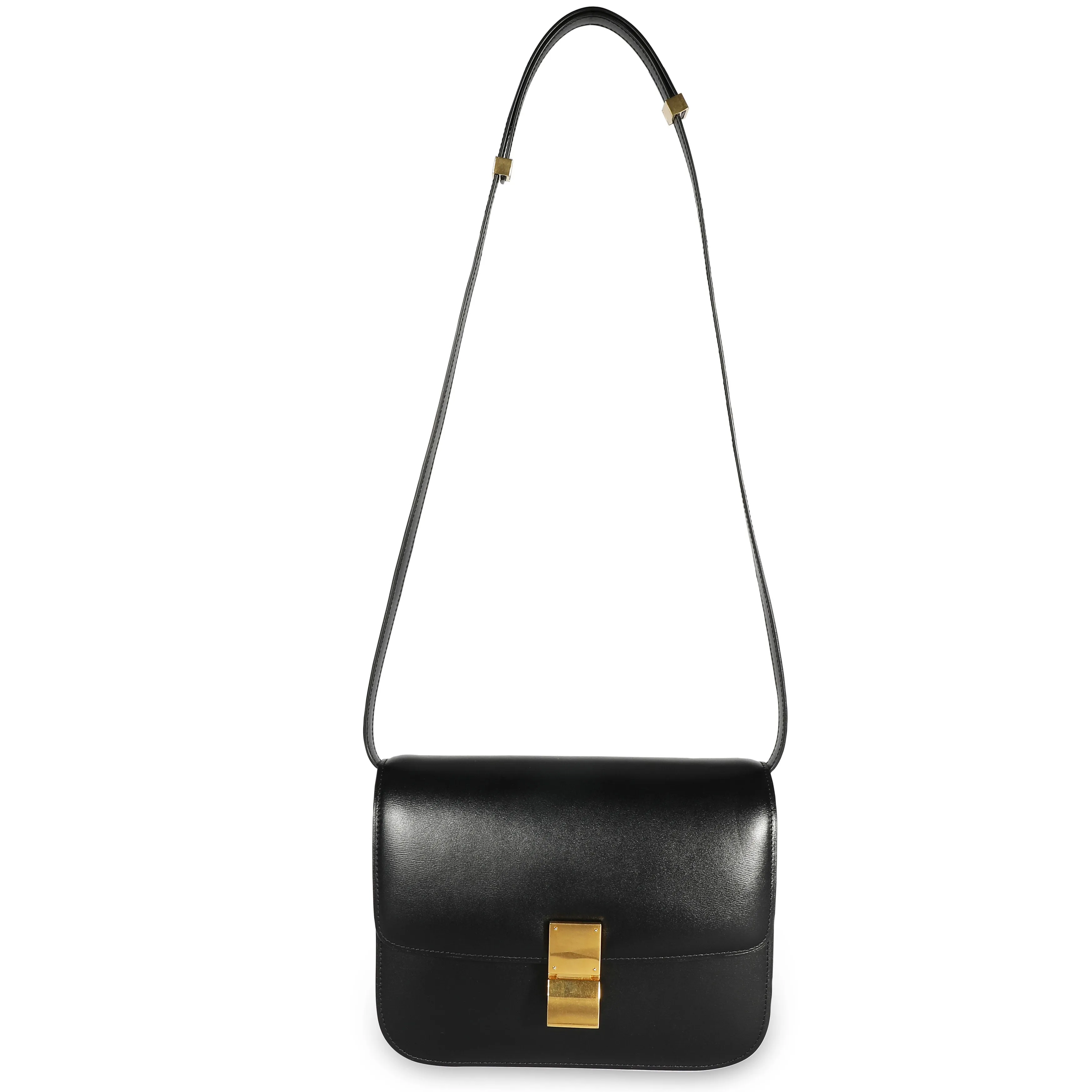 Celine Black Smooth Calfskin Classic Box Bag