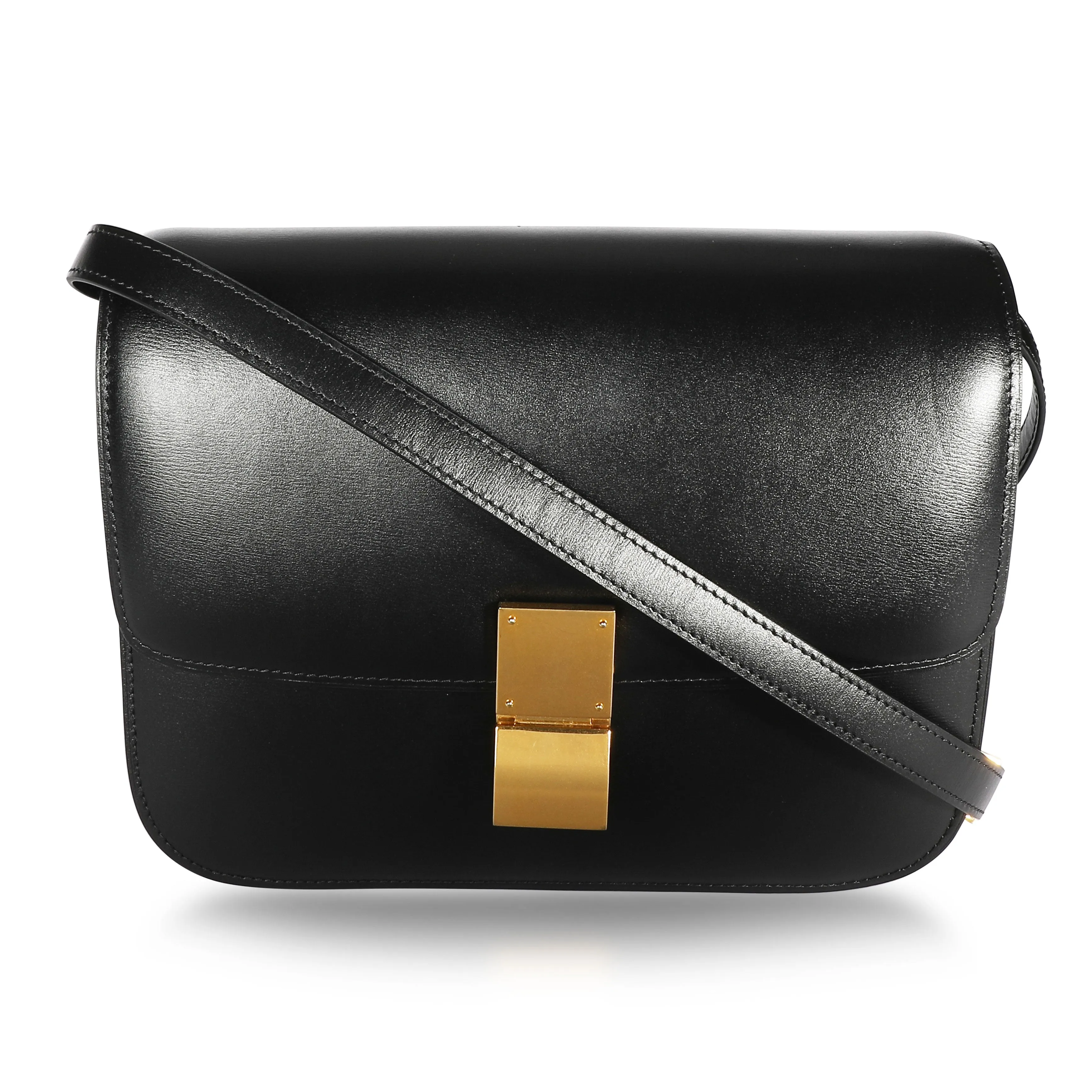 Celine Black Smooth Calfskin Classic Box Bag