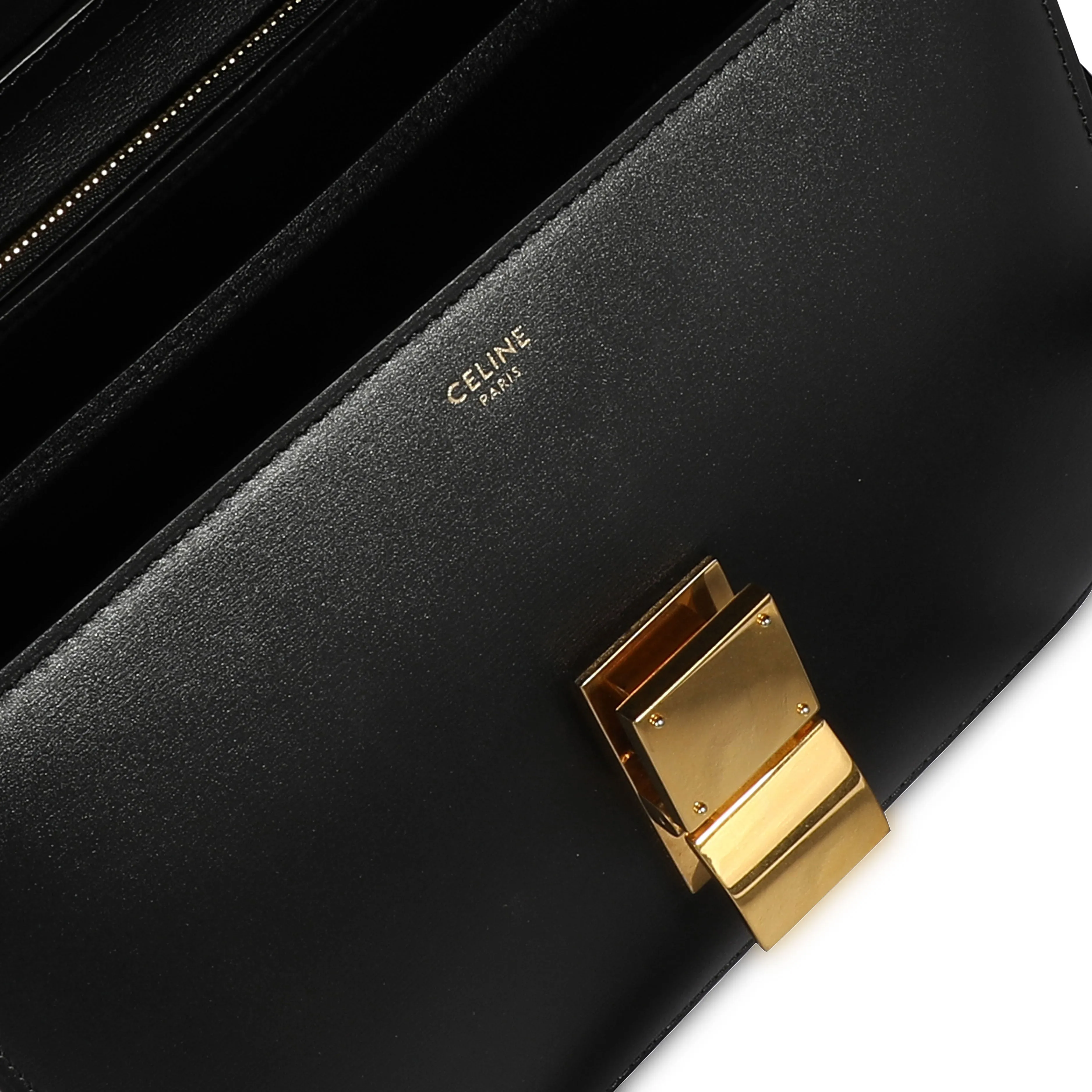 Celine Black Smooth Calfskin Classic Box Bag