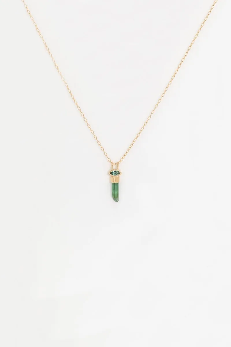 Celine Daoust Rough Tourmaline Marquise Necklace