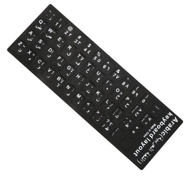 Computer Keyboard Stickers Russian French Arabic English Keyboard Waterproof Keyboard Film Cover Independent Paste For Laptop PC