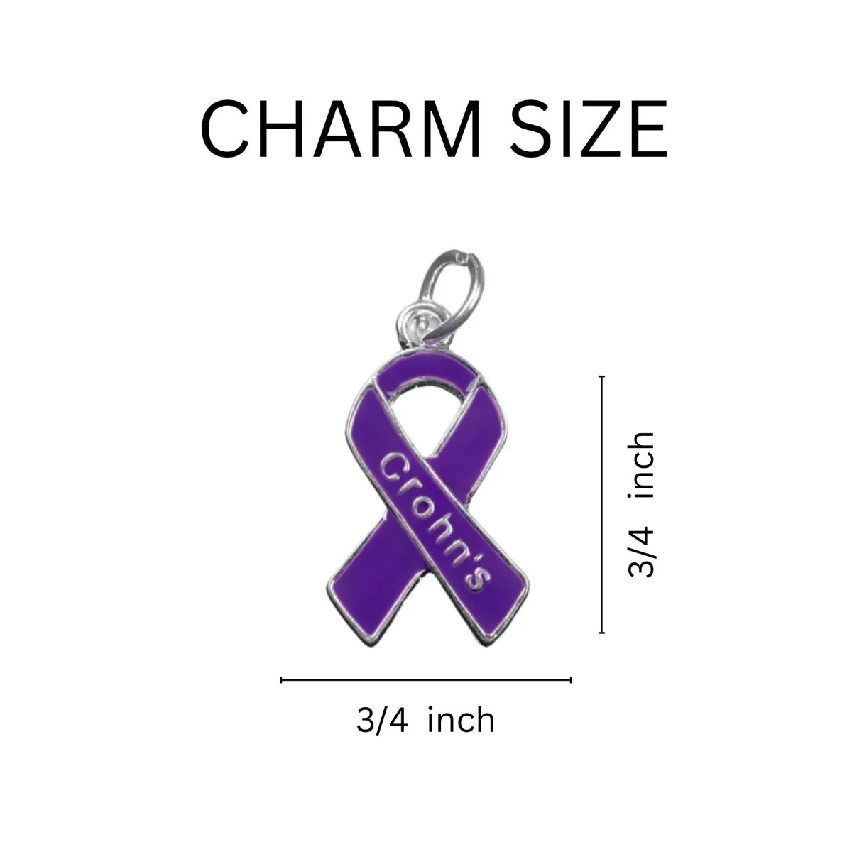 Crohn's Disease Awareness Ribbon Keychains