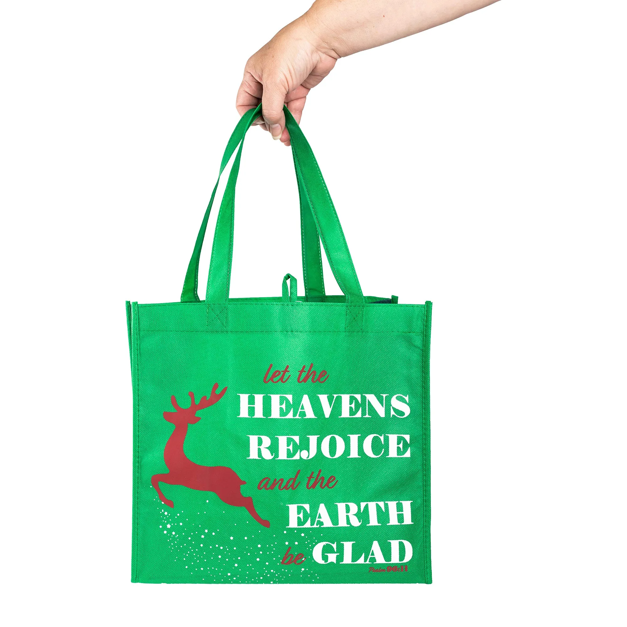 Eco Tote: Christmas-Green-Heavens Rejoice