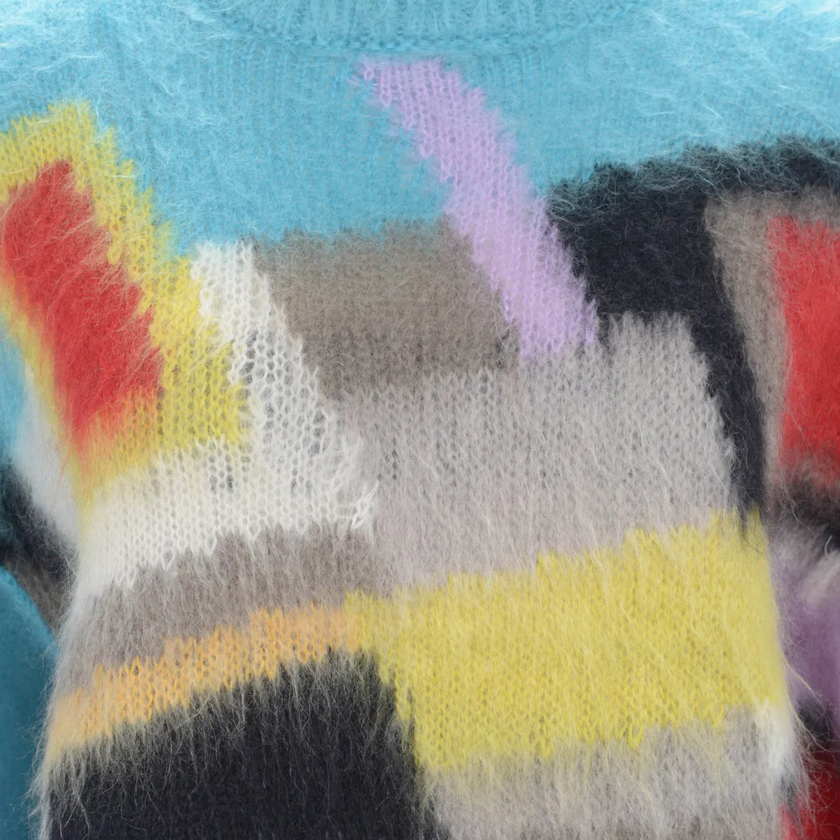 Fendi Multi Colour Mohair Geometric Sweater IT 42