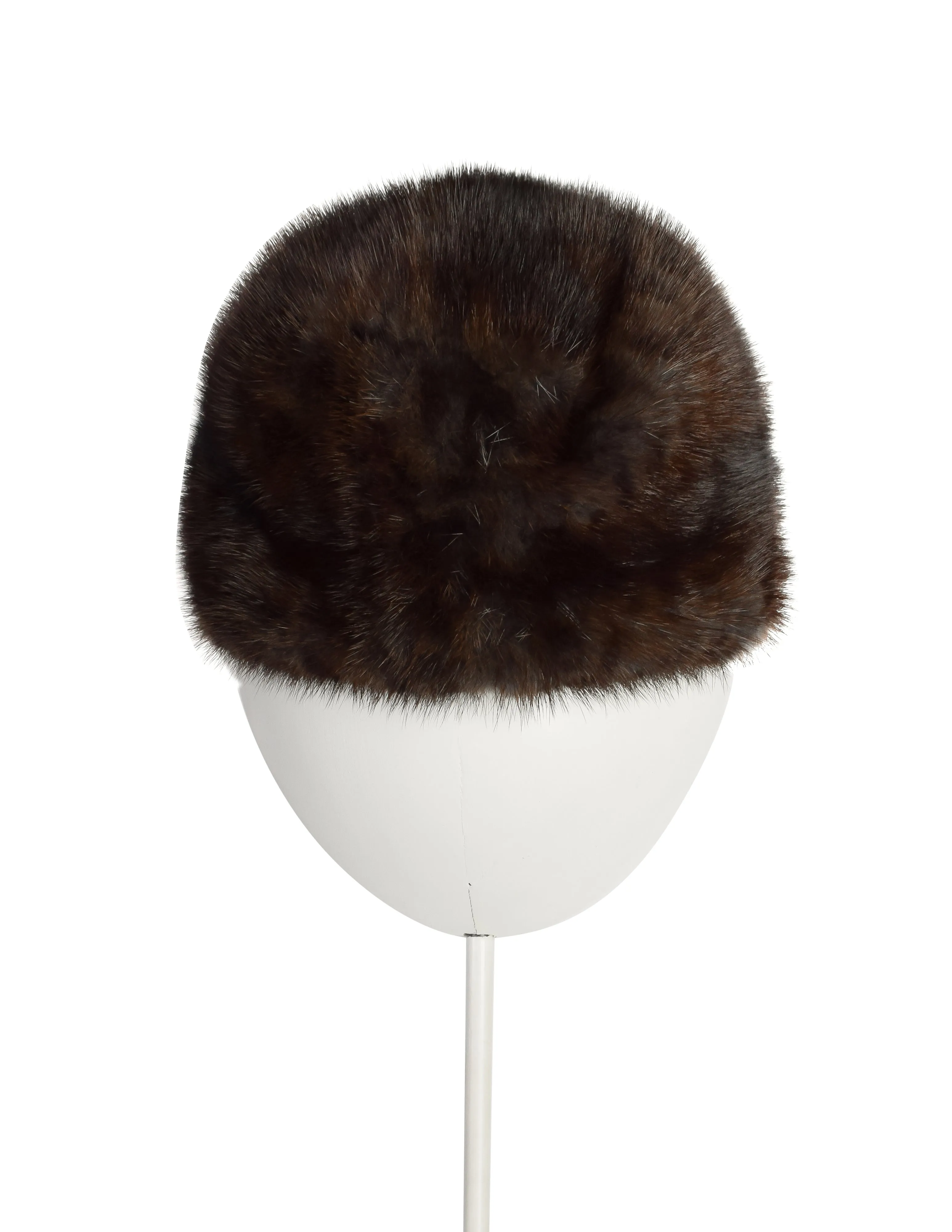 Fendi Vintage Resinato Reversible Dark Brown Mink Fur Hat