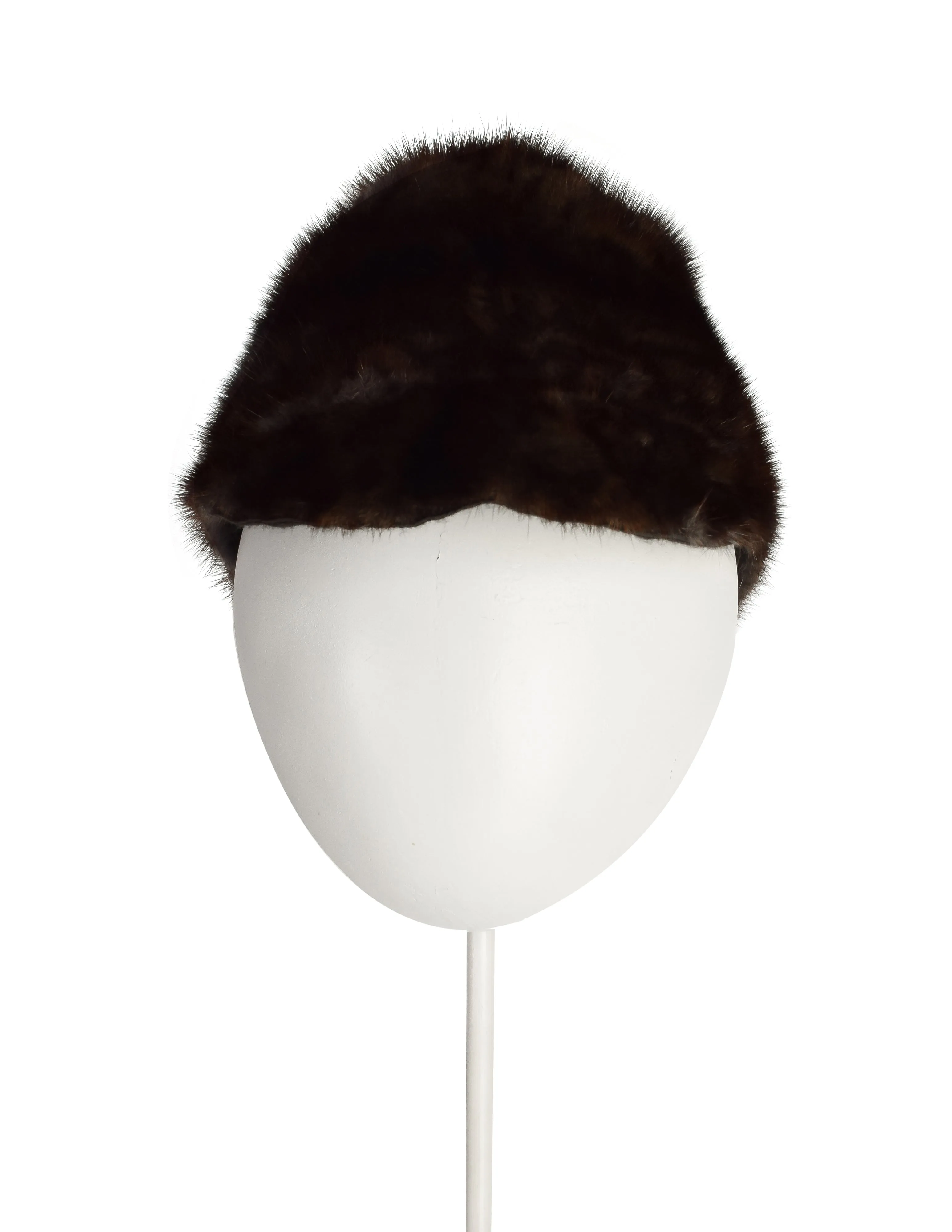 Fendi Vintage Resinato Reversible Dark Brown Mink Fur Hat