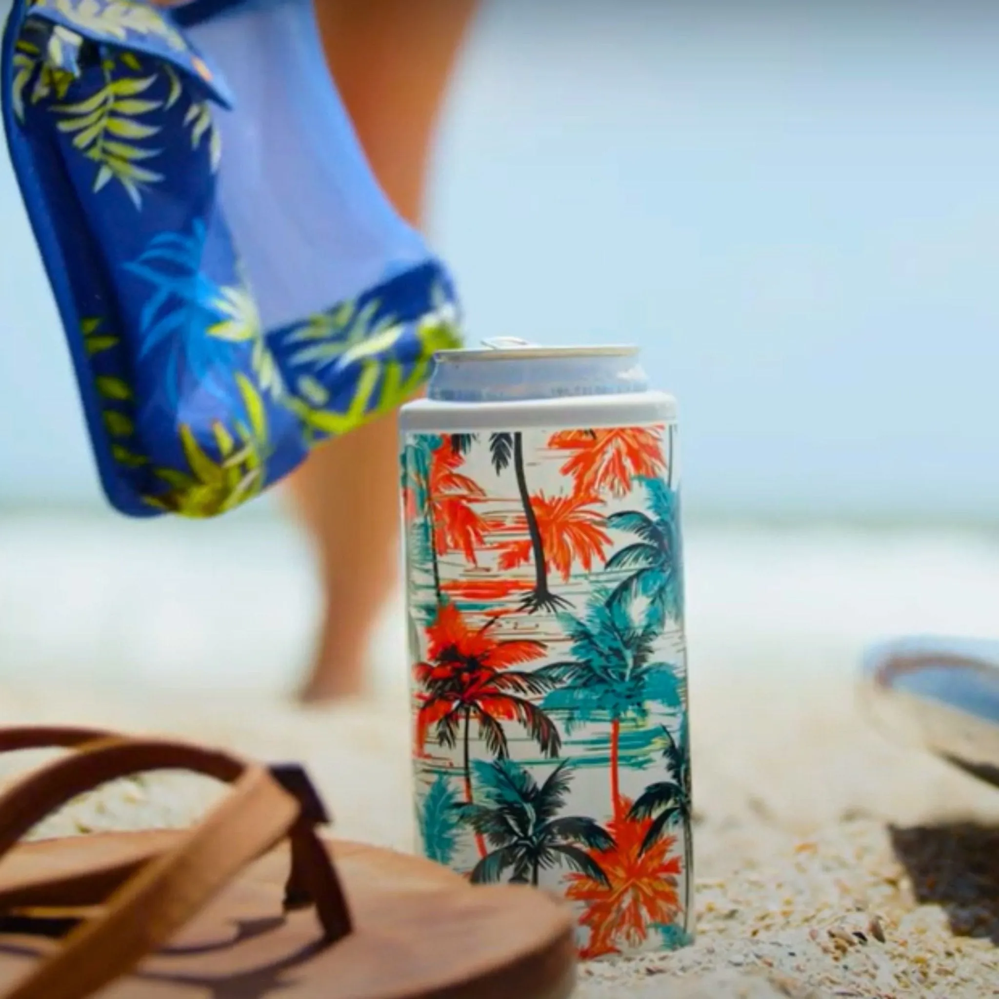 FL Palms Slim Can Cooler