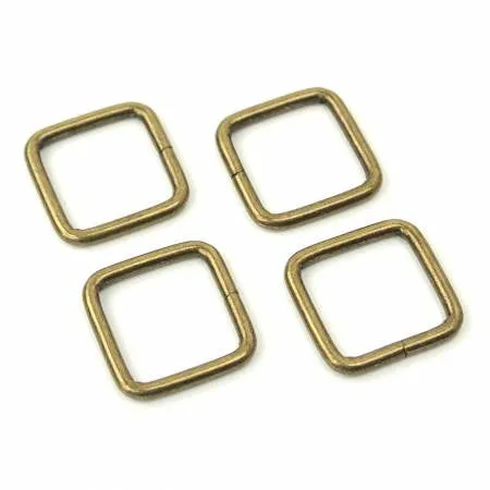 Four Rectangle Rings 3/4" Antique