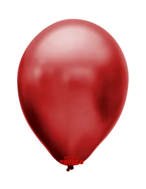 Globos Payaso 16in Balloon Metallic Cherry Red 50ct