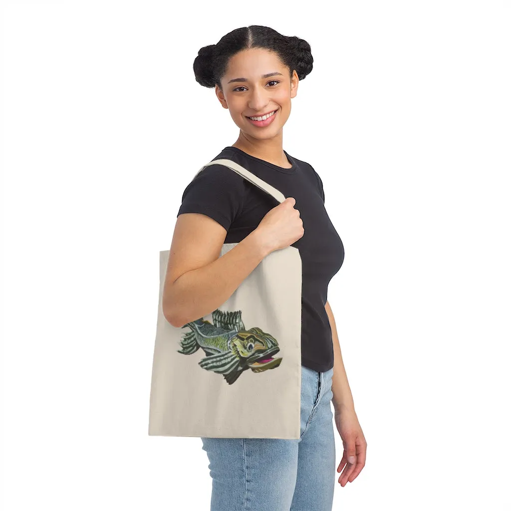 Green Fish Canvas Tote Bag