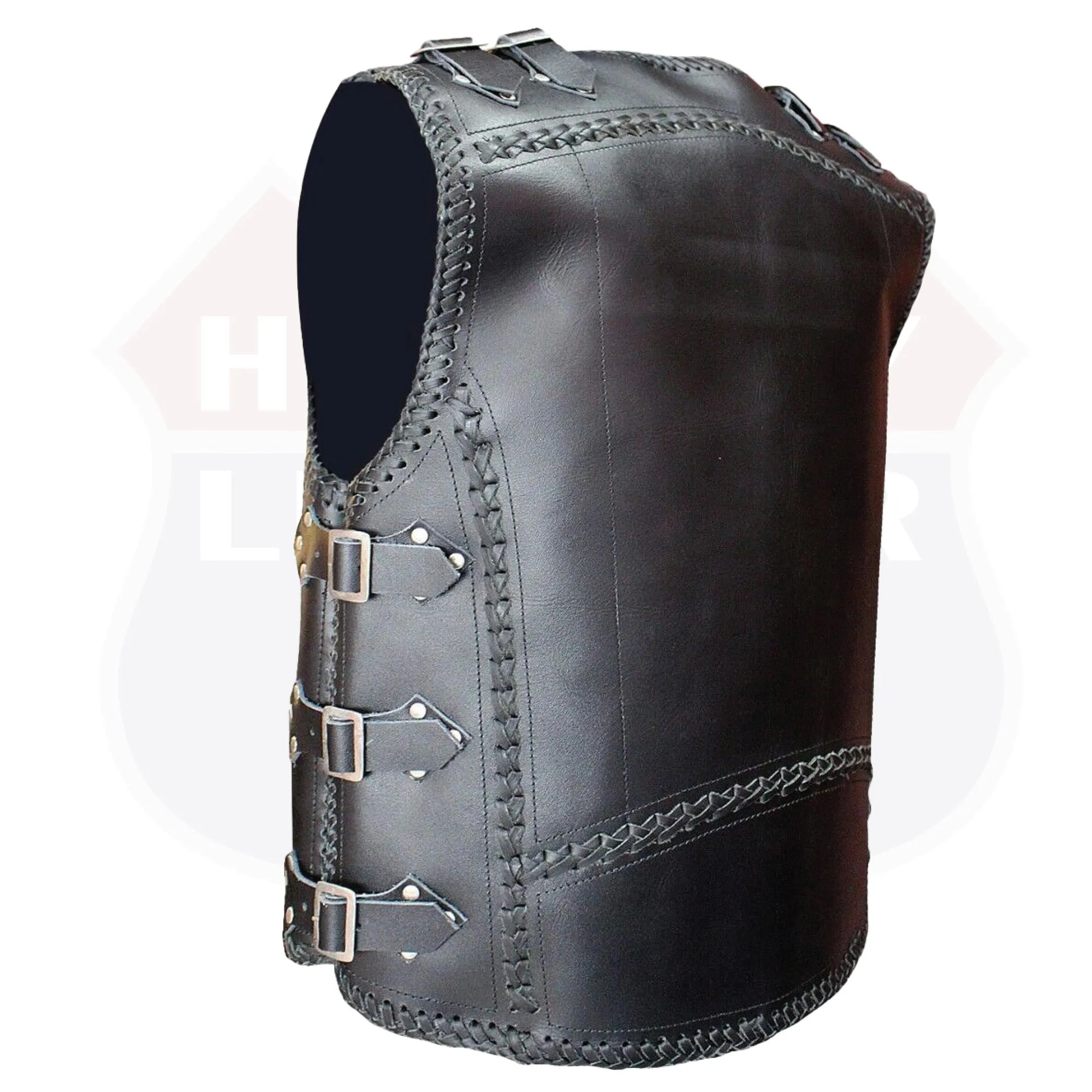 Heavy Metal Rocker Braid Waistcoat Motorcycle Vest SKU # HL11751