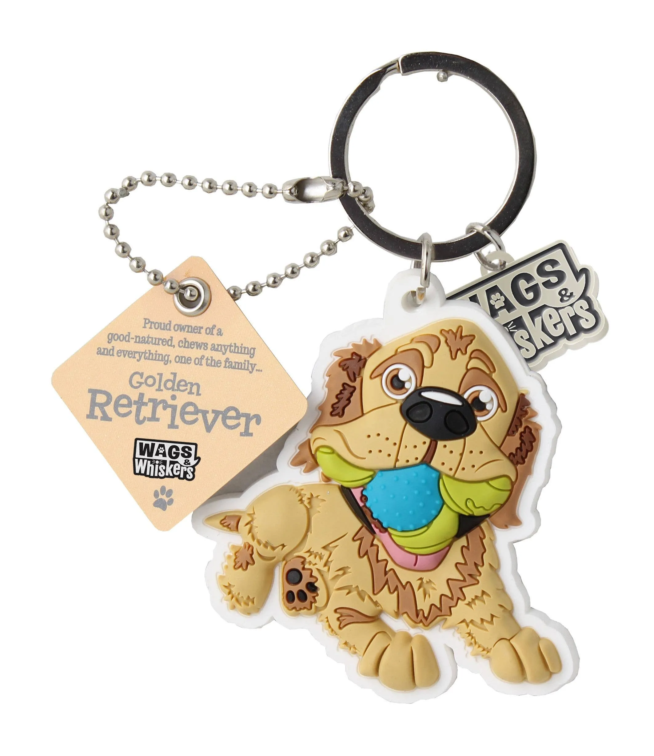 History & Heraldry - WagsWhiskers Keyring - Golden Retriever