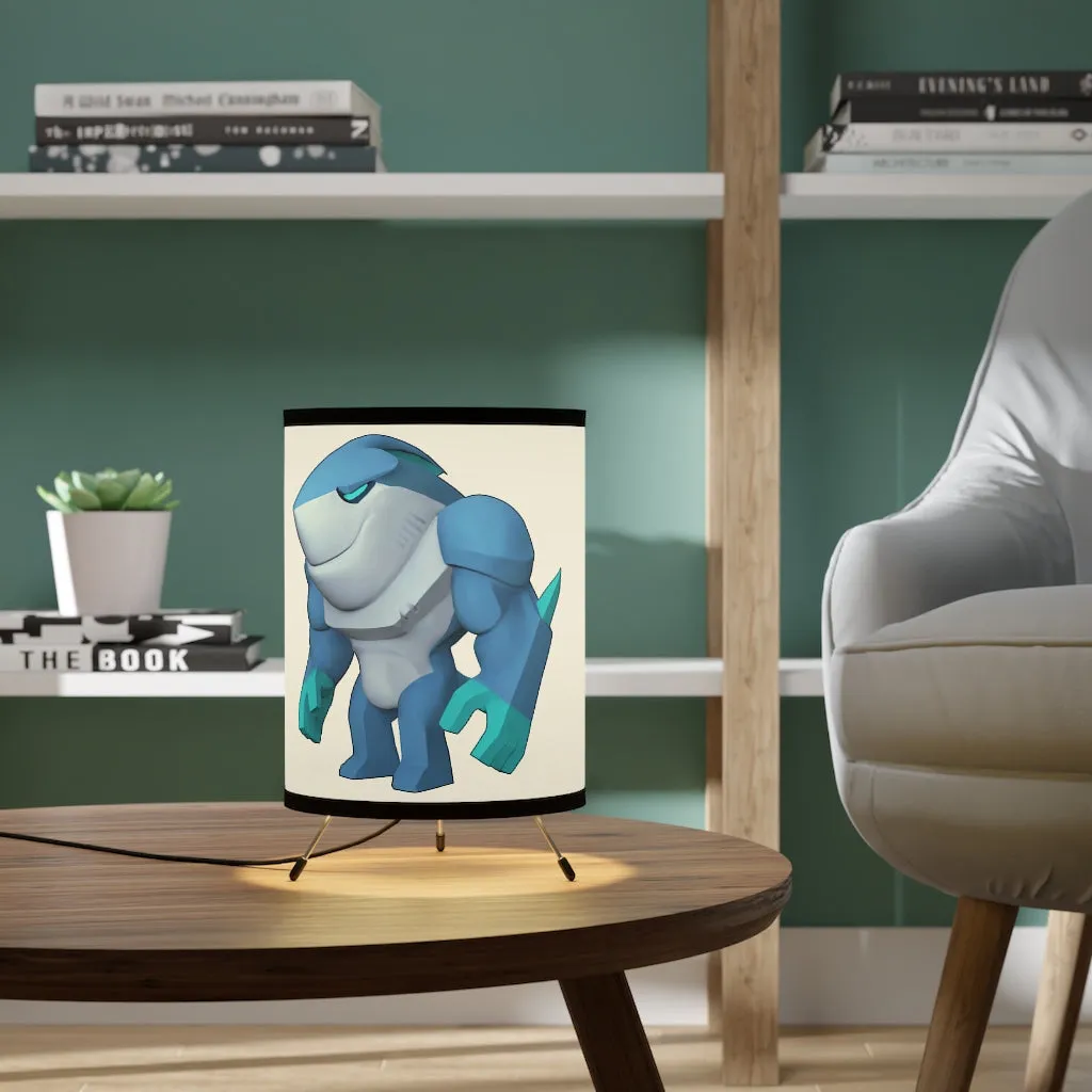 Ice Shark Tripod Lamp with High-Res Printed Shade, US/CA plug