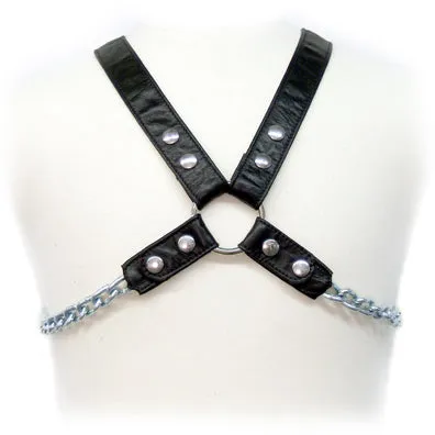 Leather & Chain Harness - Small