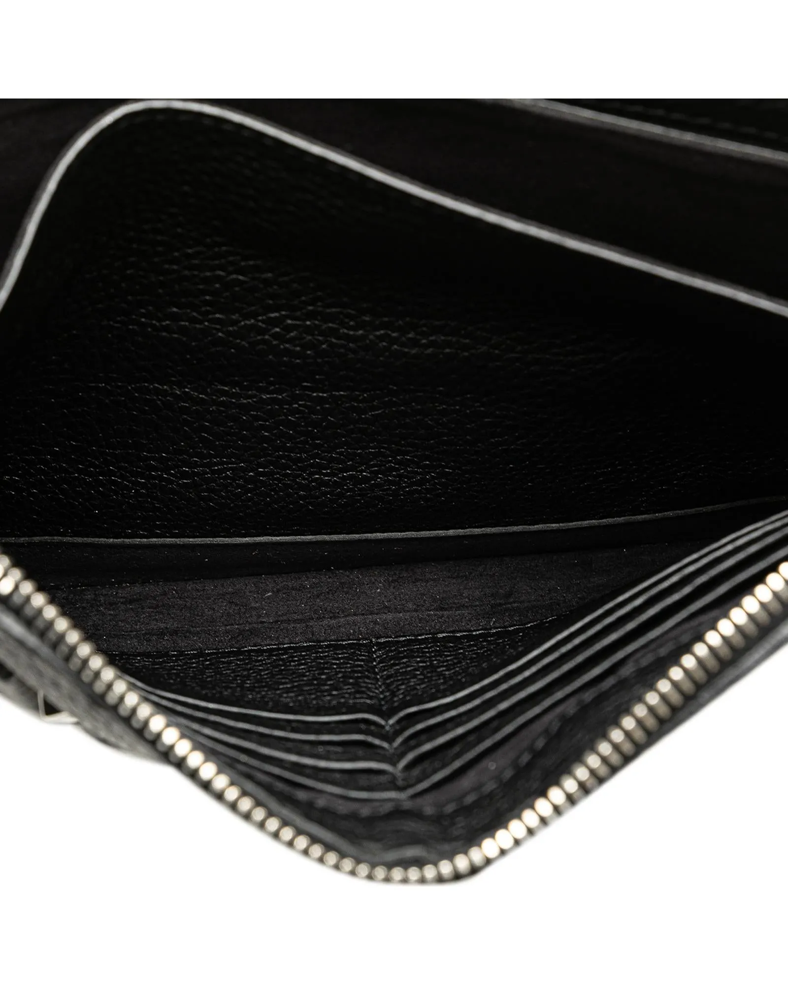 Leather Selleria Monster Clutch with Top Zip Closure and Interior Slip Pockets