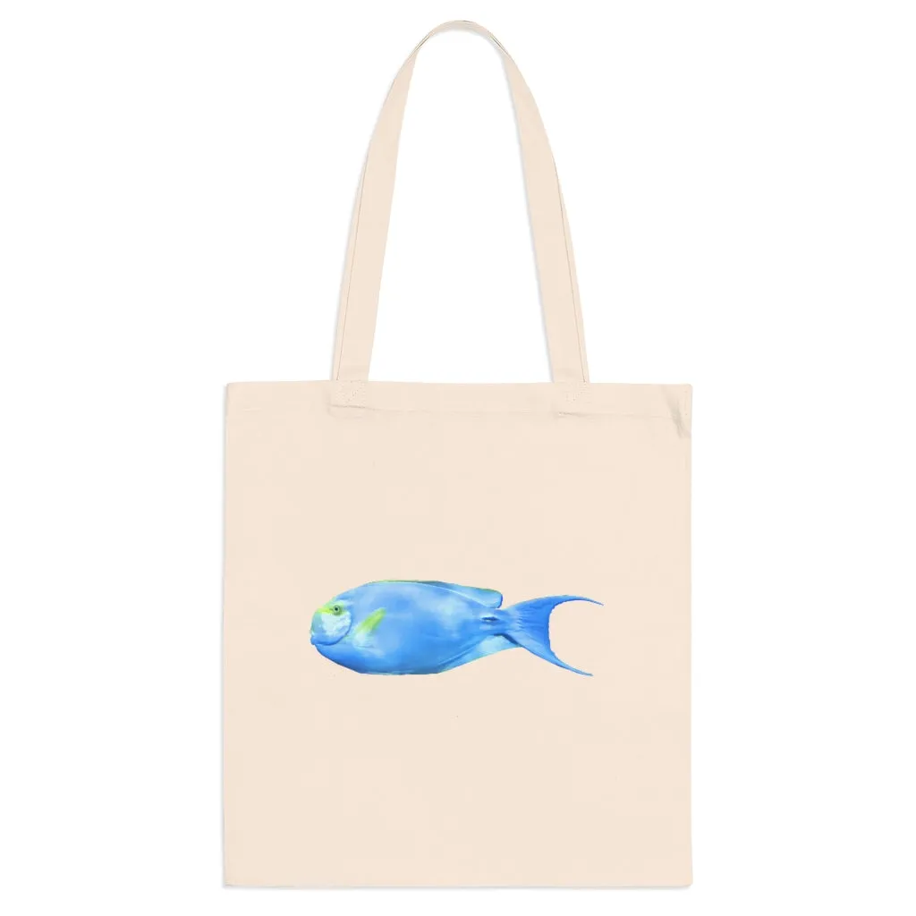 Light Blue and Yellow Fish Tote Bag