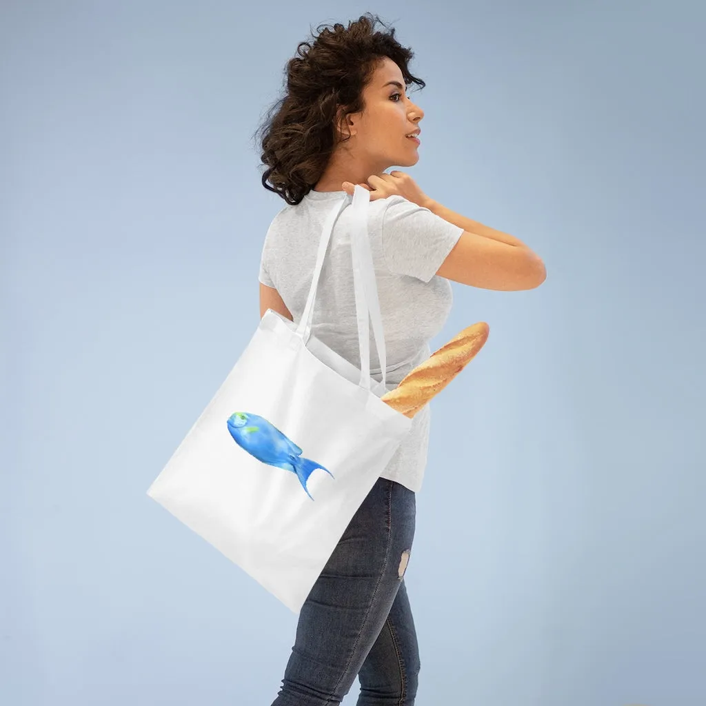 Light Blue and Yellow Fish Tote Bag