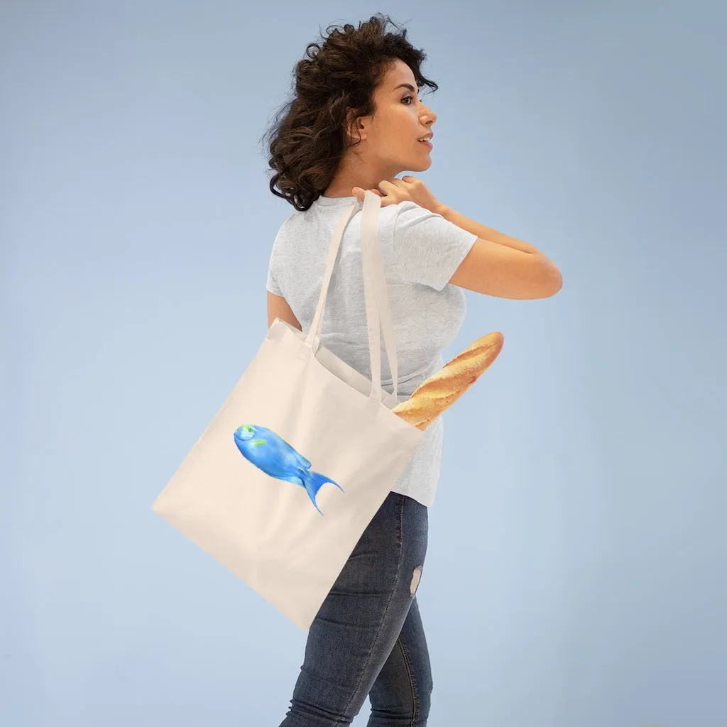 Light Blue and Yellow Fish Tote Bag