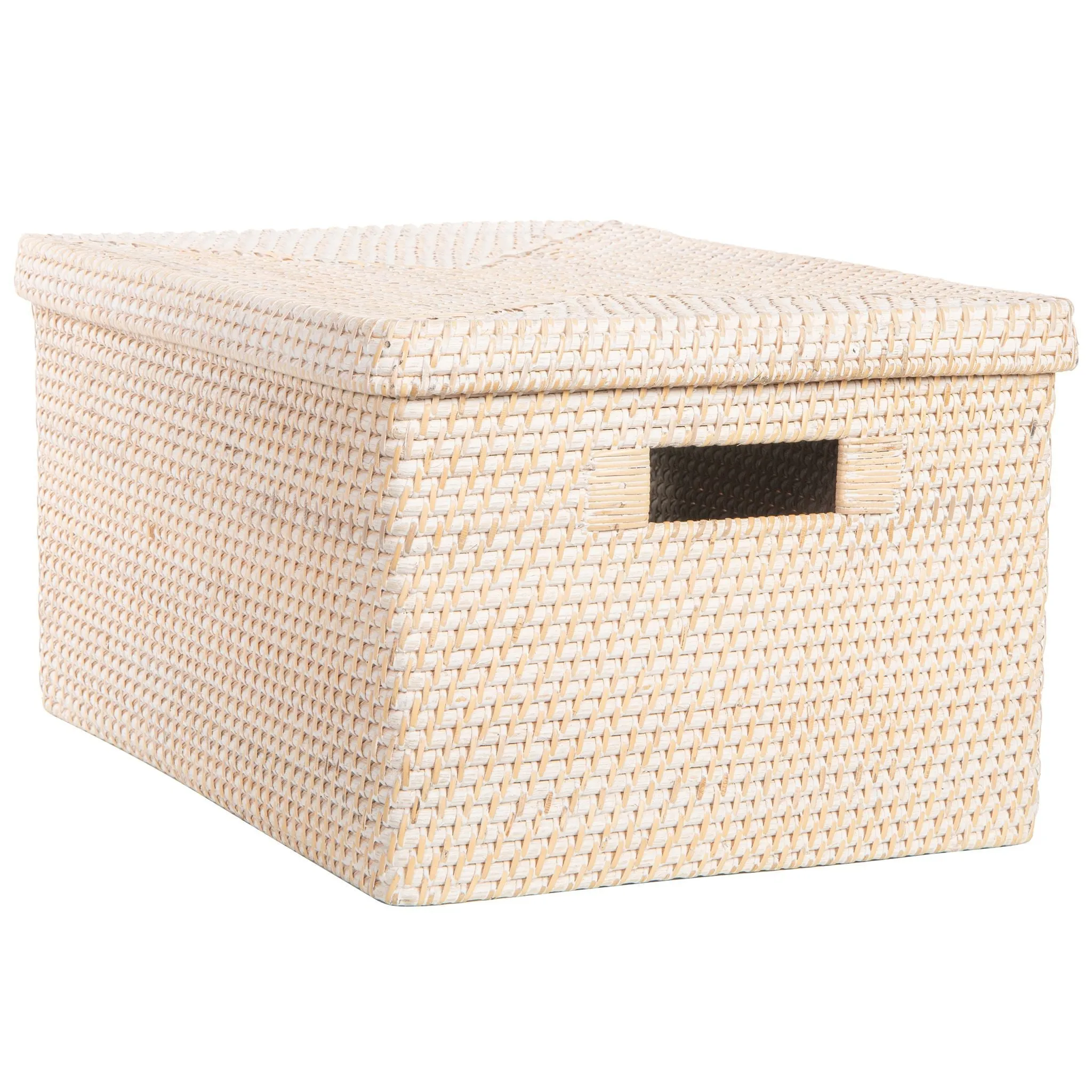 Loma Rectangular Rattan Storage Box and Decorative Storage Basket